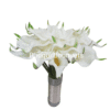 Artificial calla lily bouquet with rhinestone-adorned stems