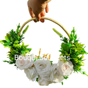 Velvet Floral Hoop