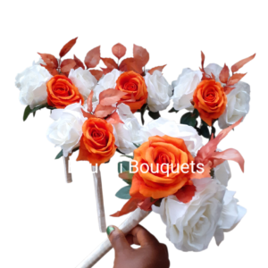 Orange Artificial Flower Bouquets