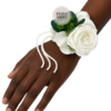 Ivory artificial flower wrist corsage for in Nigeria