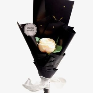 Peach single stem gift bouquet1