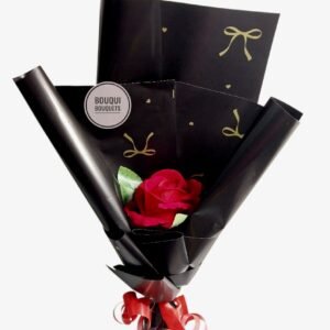 Red Rose single stem gift bouquet1