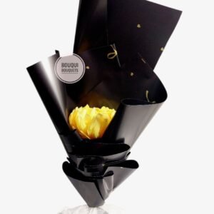 Yellow single stem gift bouquet1